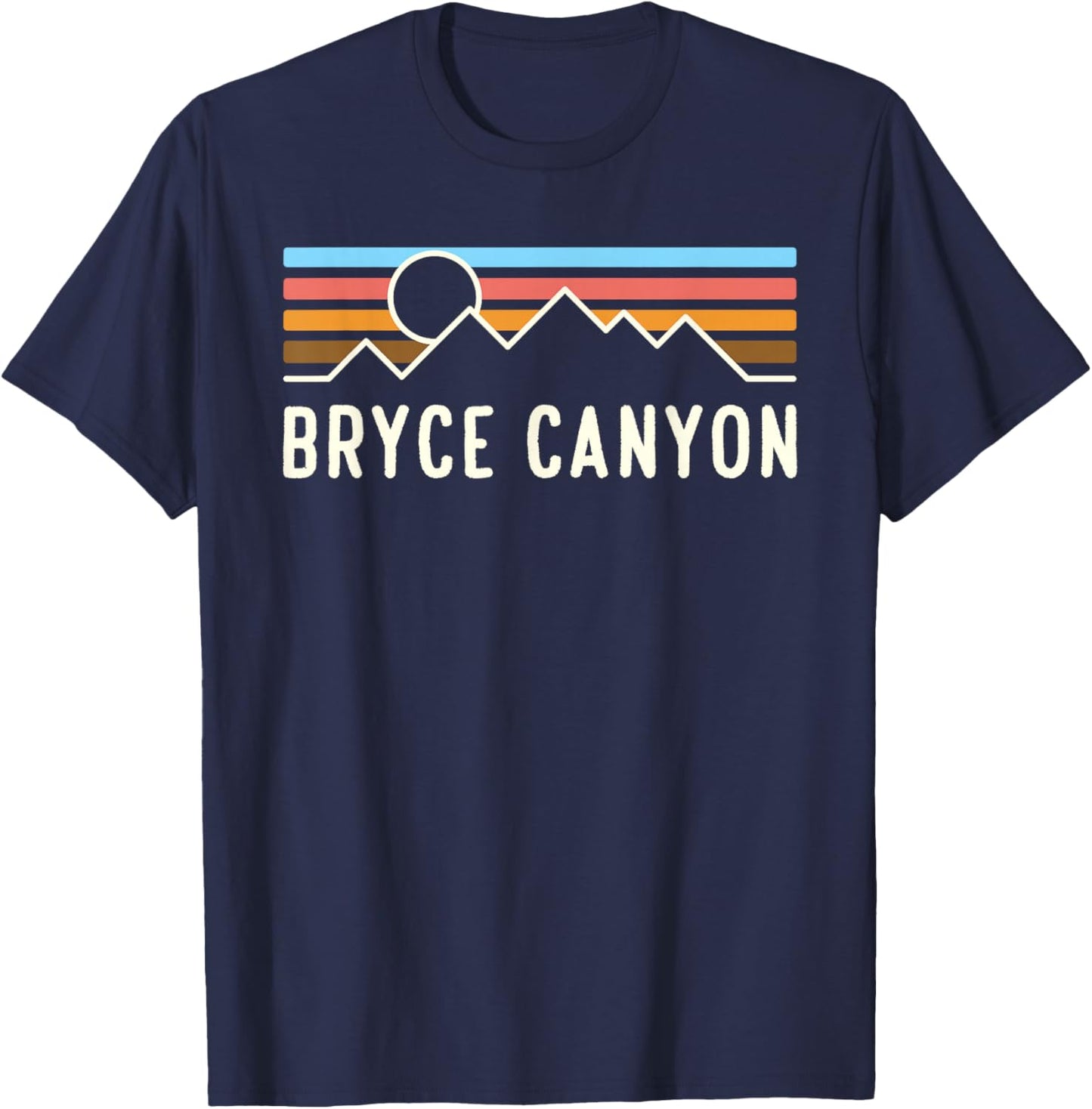 Bryce Canyon National Park Retro Mountain camping souvenir T-Shirt - T-Shirt | Navy
