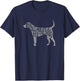 Run All The Miles Pet All The Dogs Marathon Run With Dogs T-Shirt - T-Shirt | Navy