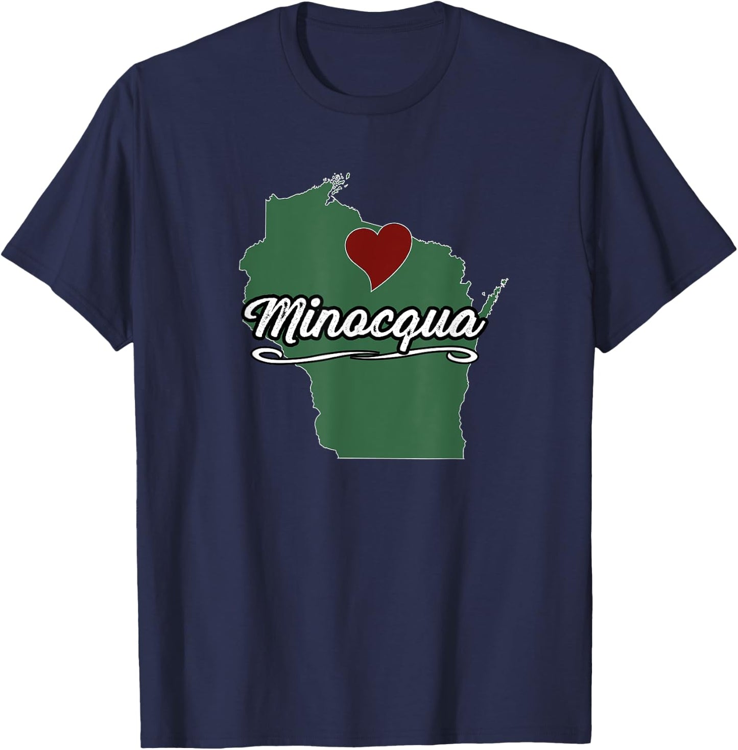 Minocqua - Wisconsin | City - City Souvenir WI US T-Shirt - T-Shirt | Navy