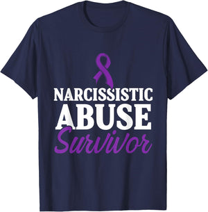 World Narcissistic Abuse Awareness Surviving Survivor T-Shirt - T-Shirt | Navy