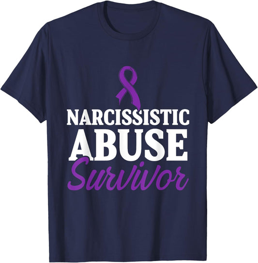 World Narcissistic Abuse Awareness Surviving Survivor T-Shirt - T-Shirt | Navy