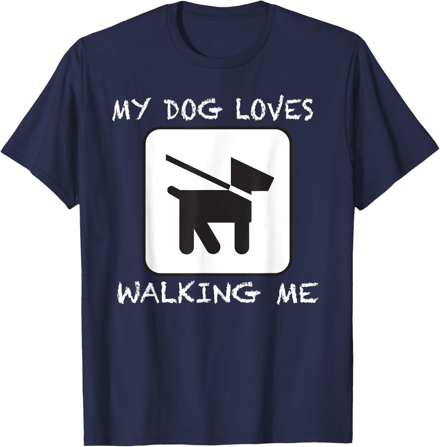 Funny Dog Walker T Shirt Cute Pet Lover Gift Men Women Kids T-Shirt - T-Shirt | Navy