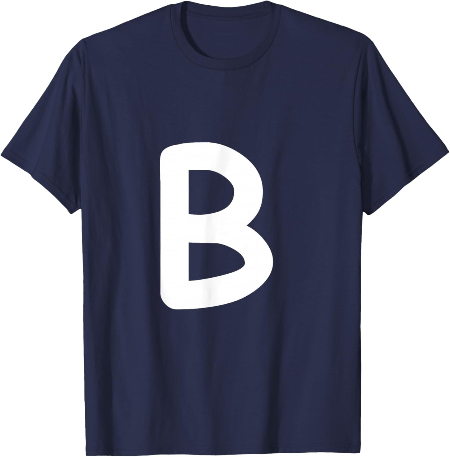 Letter B Capital Alphabet Monogram Initial Comic Sans T-Shirt - T-Shirt | Navy