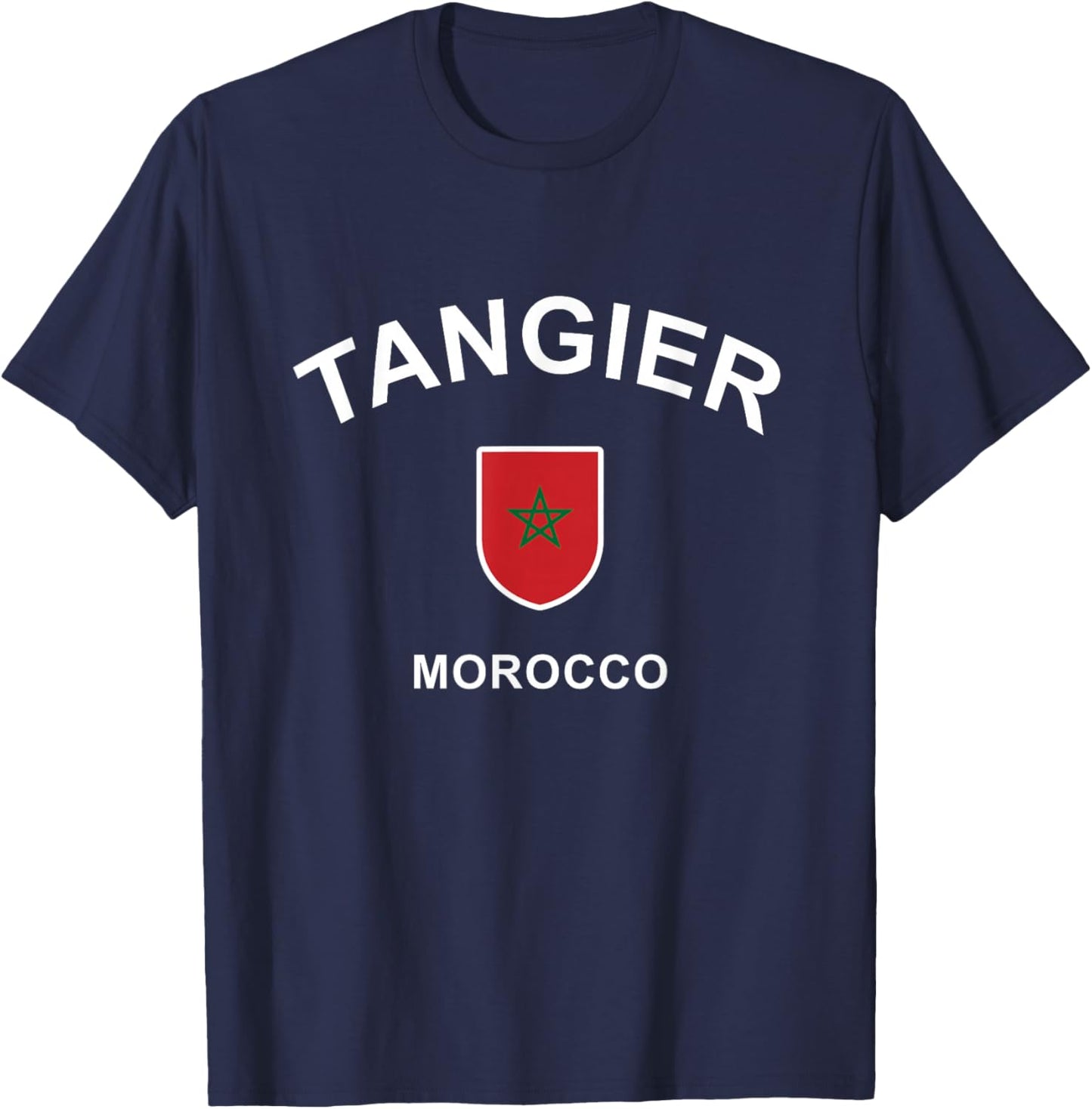 Tangier Morocco Vacation - Moroccan Flag Tangier T-Shirt - T-Shirt | Navy