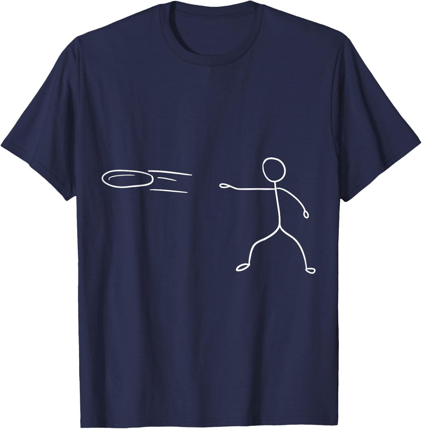 Funny Stickman Disc Golf Player Sports Lover T-Shirt - T-Shirt | Navy