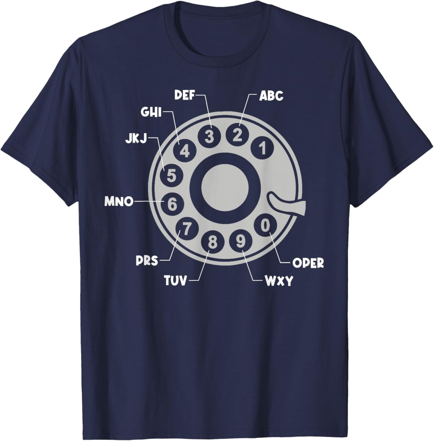 Vintage Retro Rotary Dial Telephone T-Shirt - T-Shirt | Navy