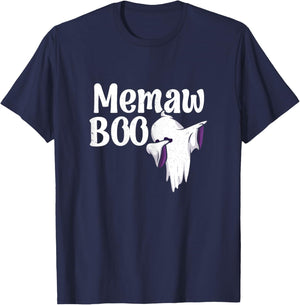 Memaw Boo Halloween Family Matching Spooky Ghost Lovers T-Shirt - T-Shirt | Navy