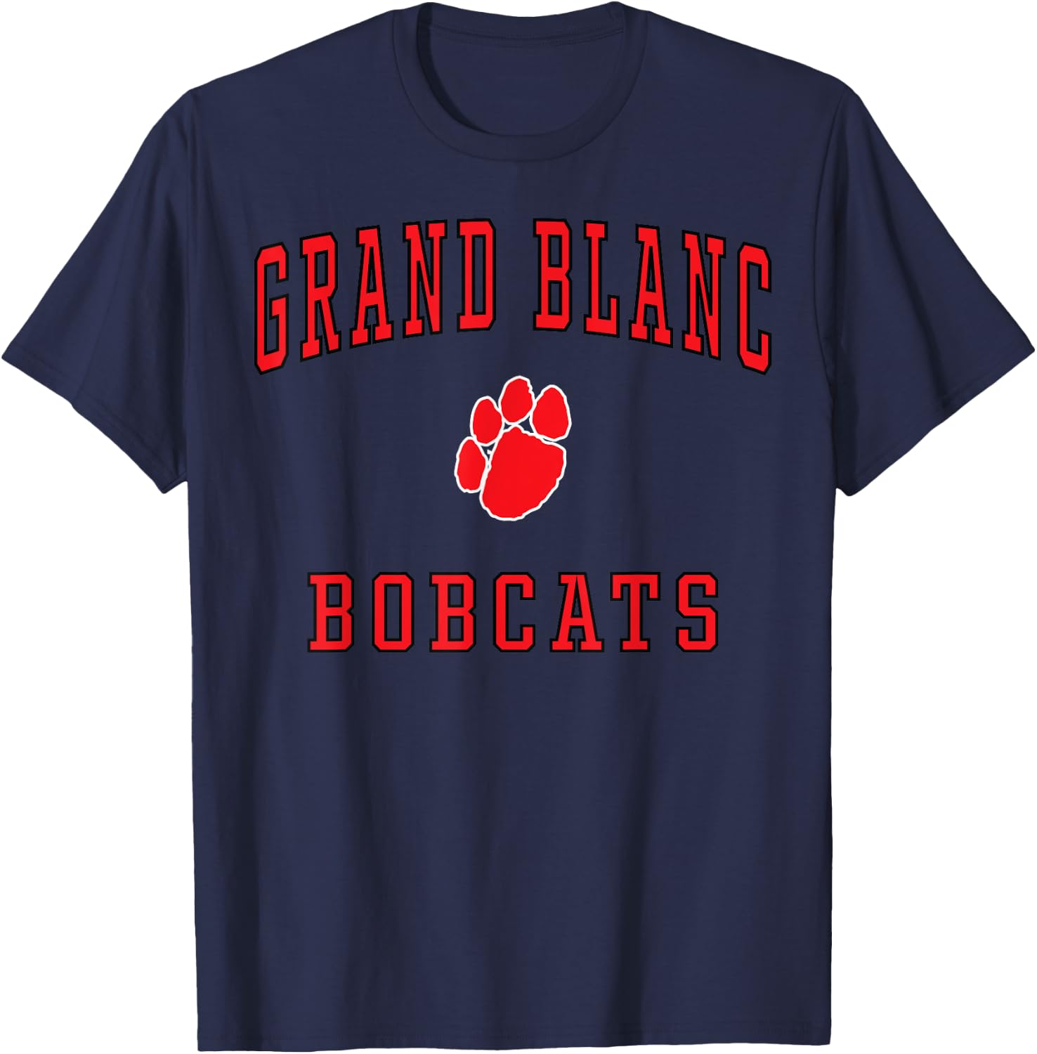 Grand Blanc High School Bobcats T-Shirt - T-Shirt | Navy