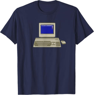 Commodore Amiga 500 Retro Gaming Pixel Art T-Shirt - T-Shirt | Navy