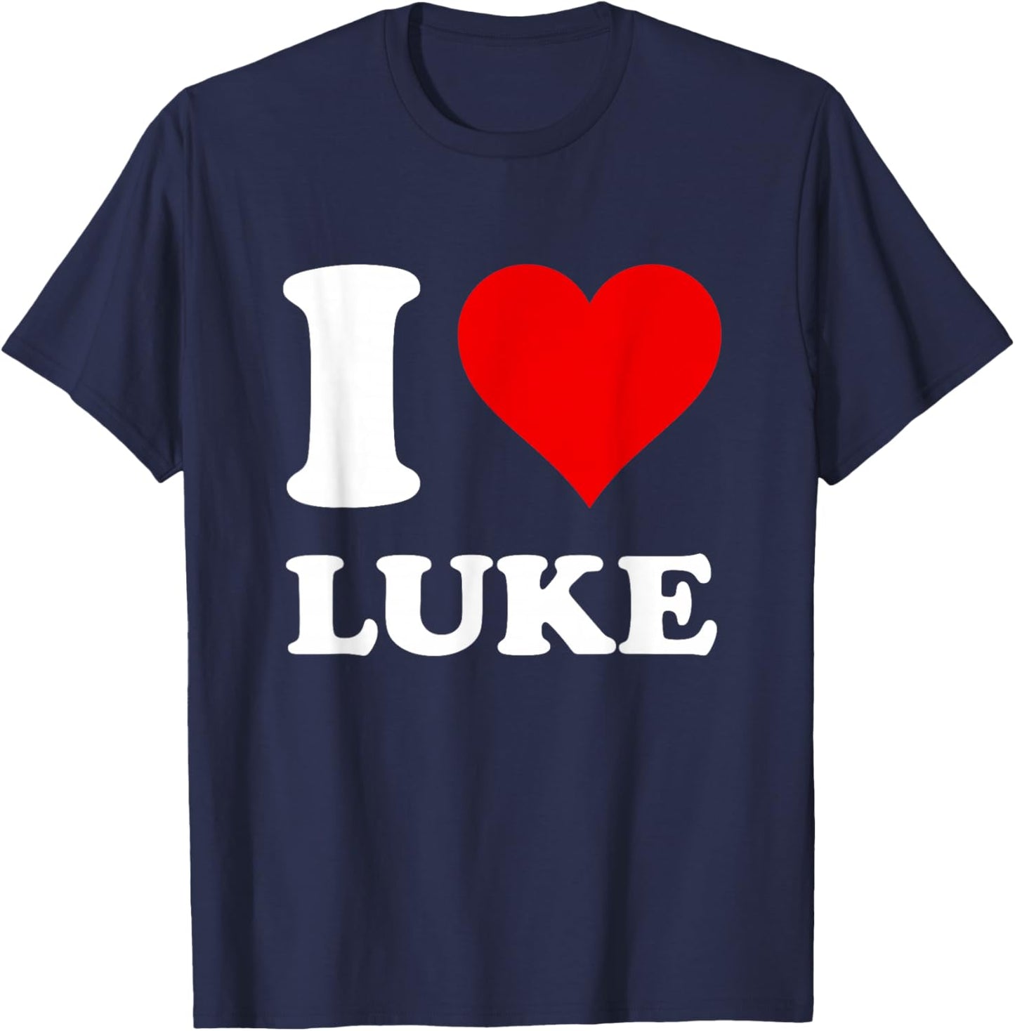 Red Heart I Love Luke T-Shirt - T-Shirt | Navy