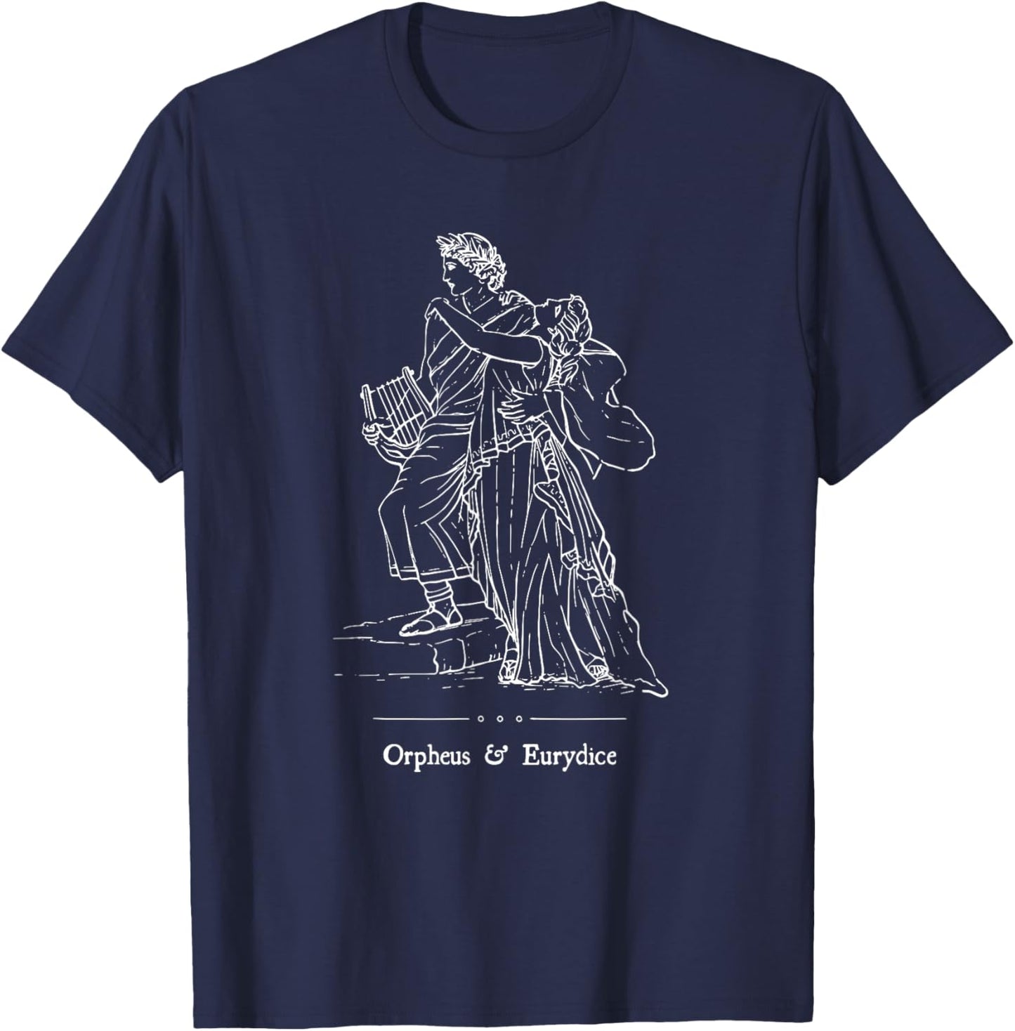 Orpheus and Eurydice Mythology Vintage Greek Mythology Poet T-Shirt - T-Shirt | Navy