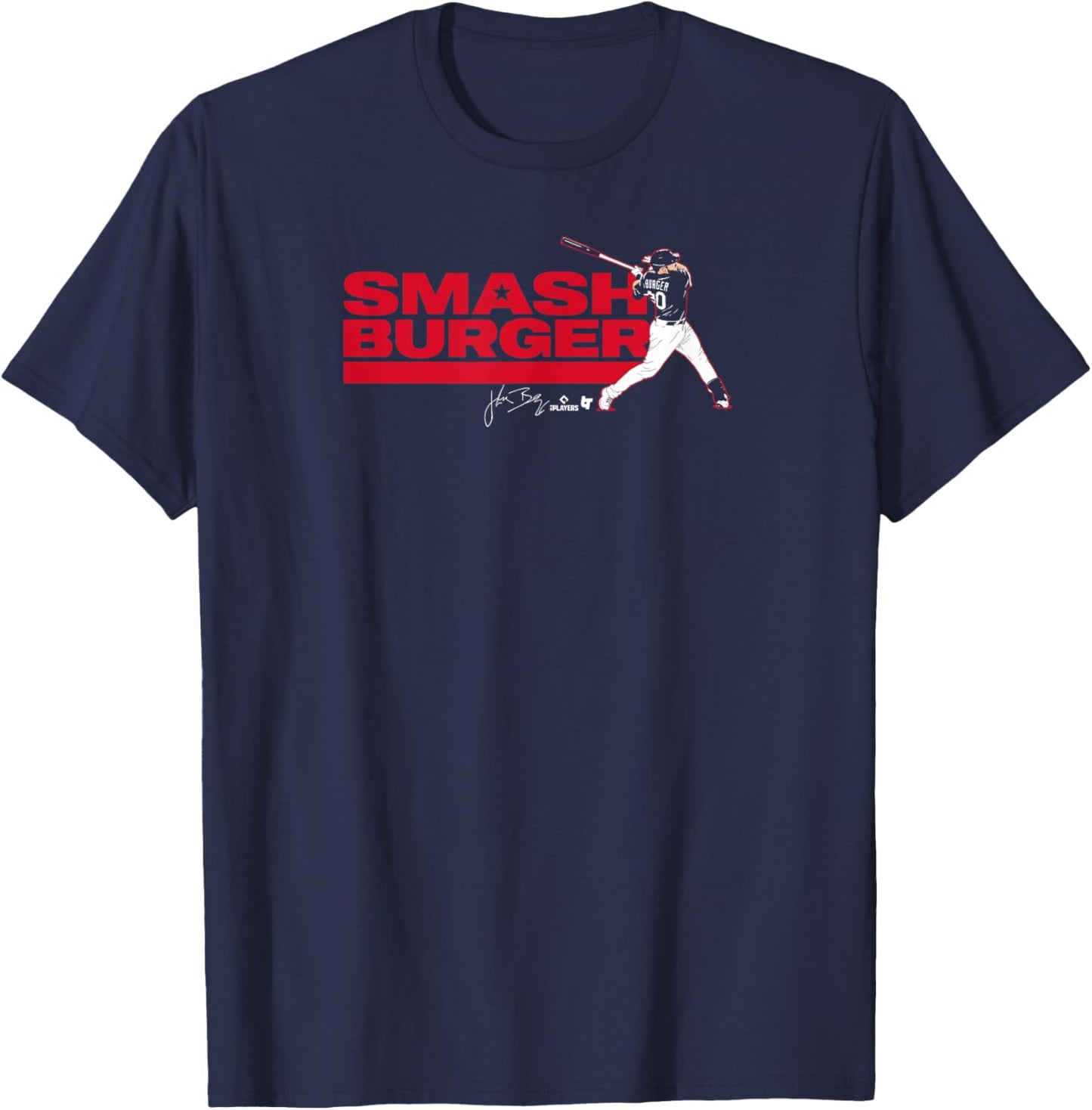 Jake Burger - Smash Burger - Texas Baseball T-Shirt - T-Shirt | Navy