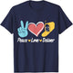 Peace Love Deliver Cute Postal Worker Mail Lady Mail Carrier T-Shirt - T-Shirt | Navy