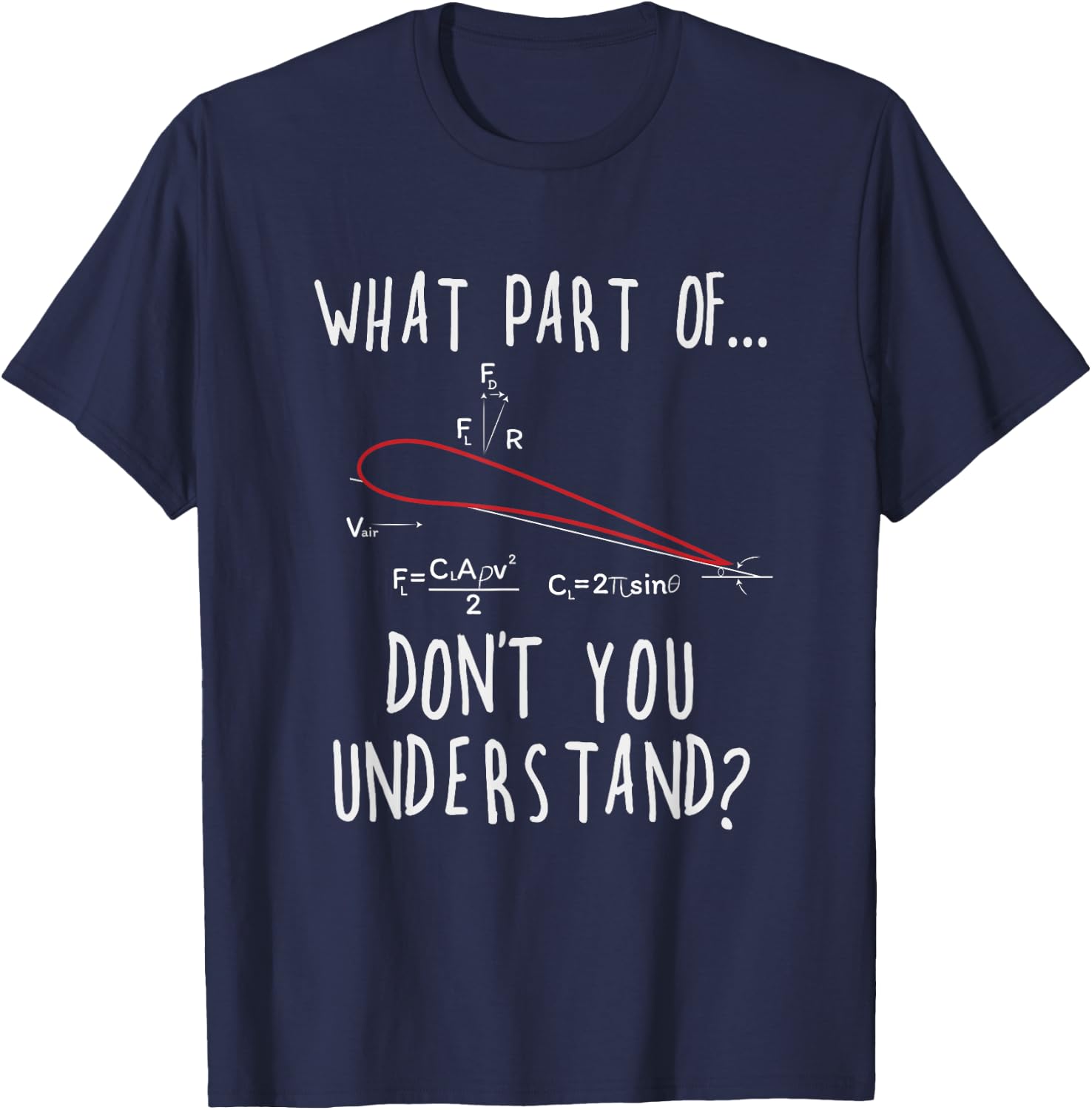What part of lift don't you understand? Aircraft Aviation T-Shirt - T-Shirt | Navy