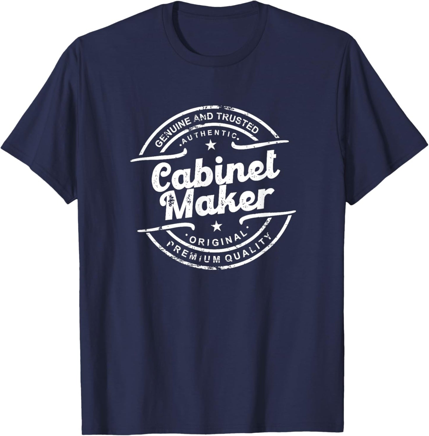 Best Cabinet Maker vintage stamp retro distressed aesthetic T-Shirt - T-Shirt | Navy