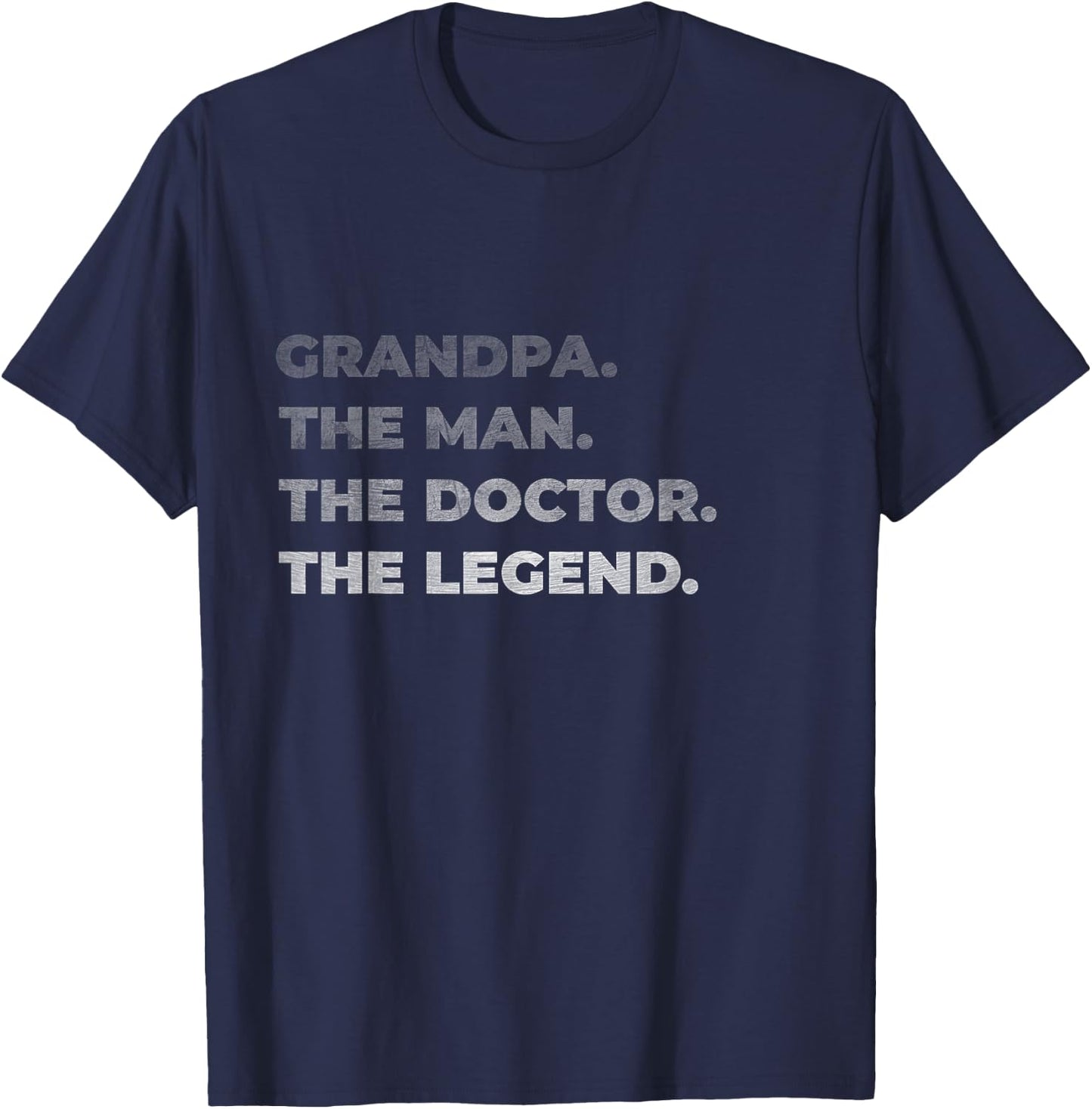 Physician Grandpa The Man Doctor Legend Vintage Gift T-Shirt - T-Shirt | Navy