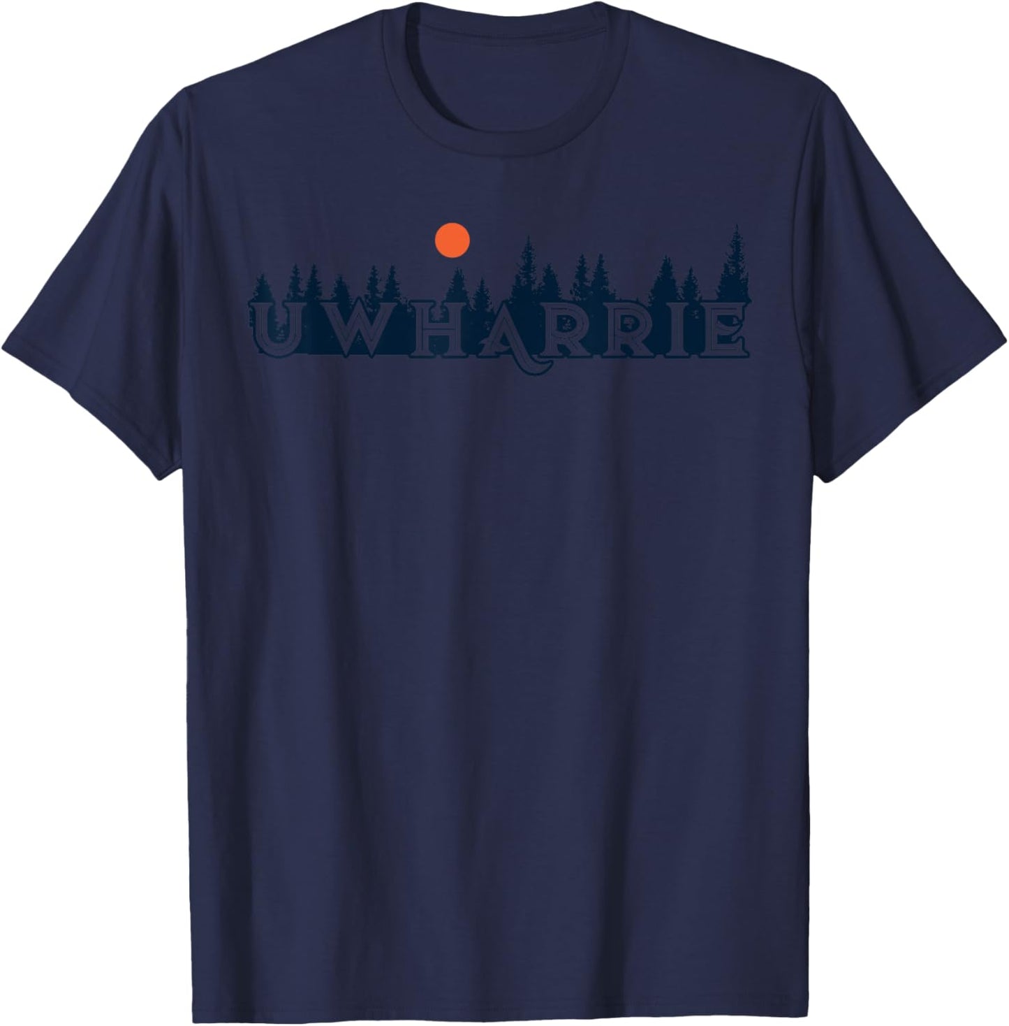 Uwharrie National Forest Retro Vintage T-Shirt - T-Shirt | Navy
