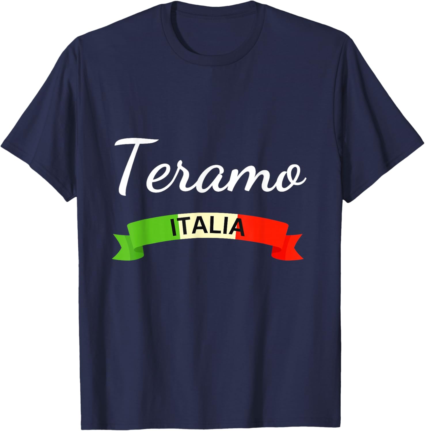 Teramo Italy Flag Italia Souvenir Matching Italian T-Shirt - T-Shirt | Navy