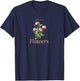 Nutcracker Christmas Waltz of the Flowers Ballerina Graphic T-Shirt - T-Shirt | Navy