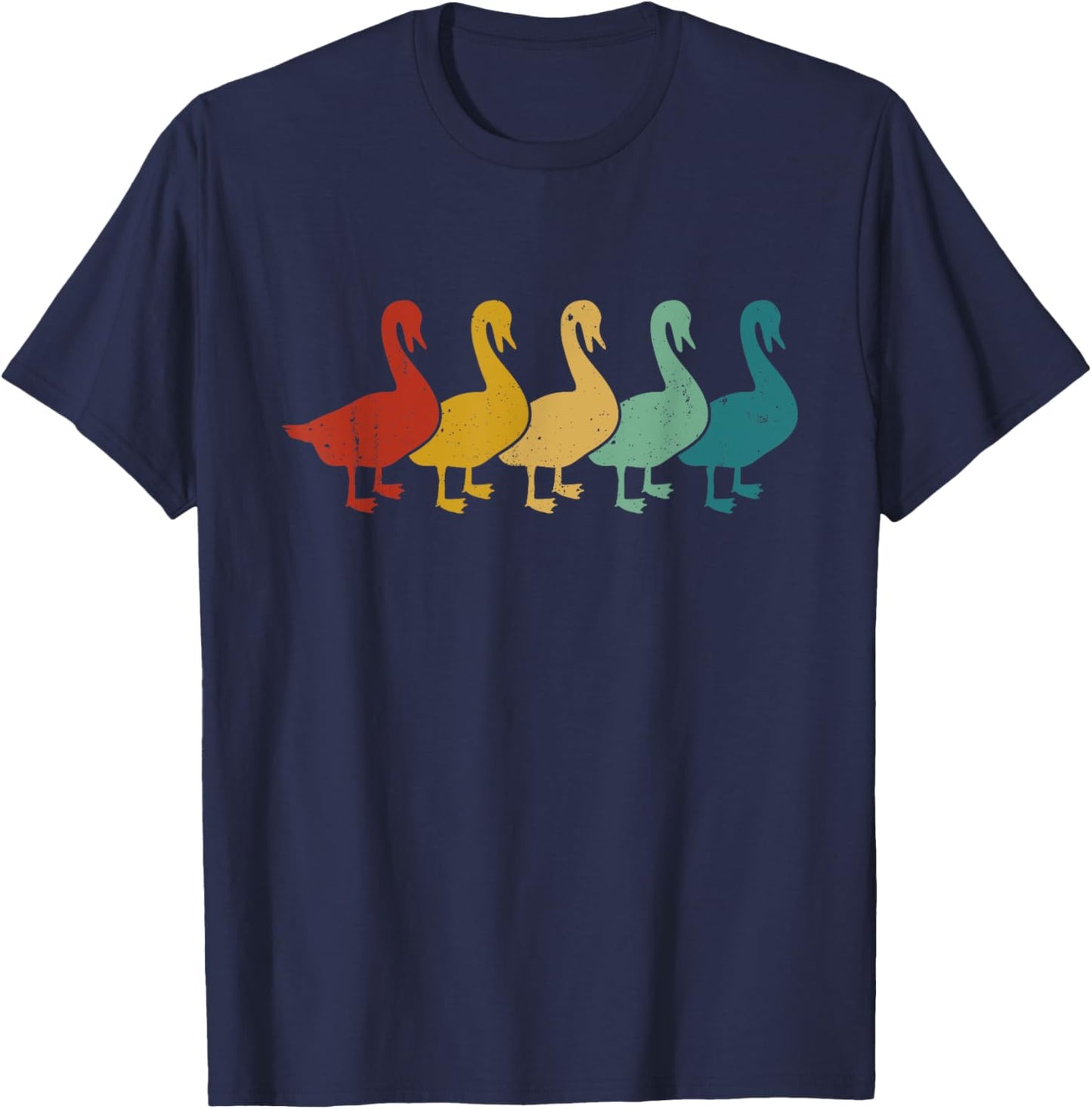 Goose Retro Vintage Style 70s 80s Animals Lover T-Shirt - T-Shirt | Navy
