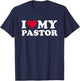 I Love My Pastor T-Shirt - T-Shirt | Navy
