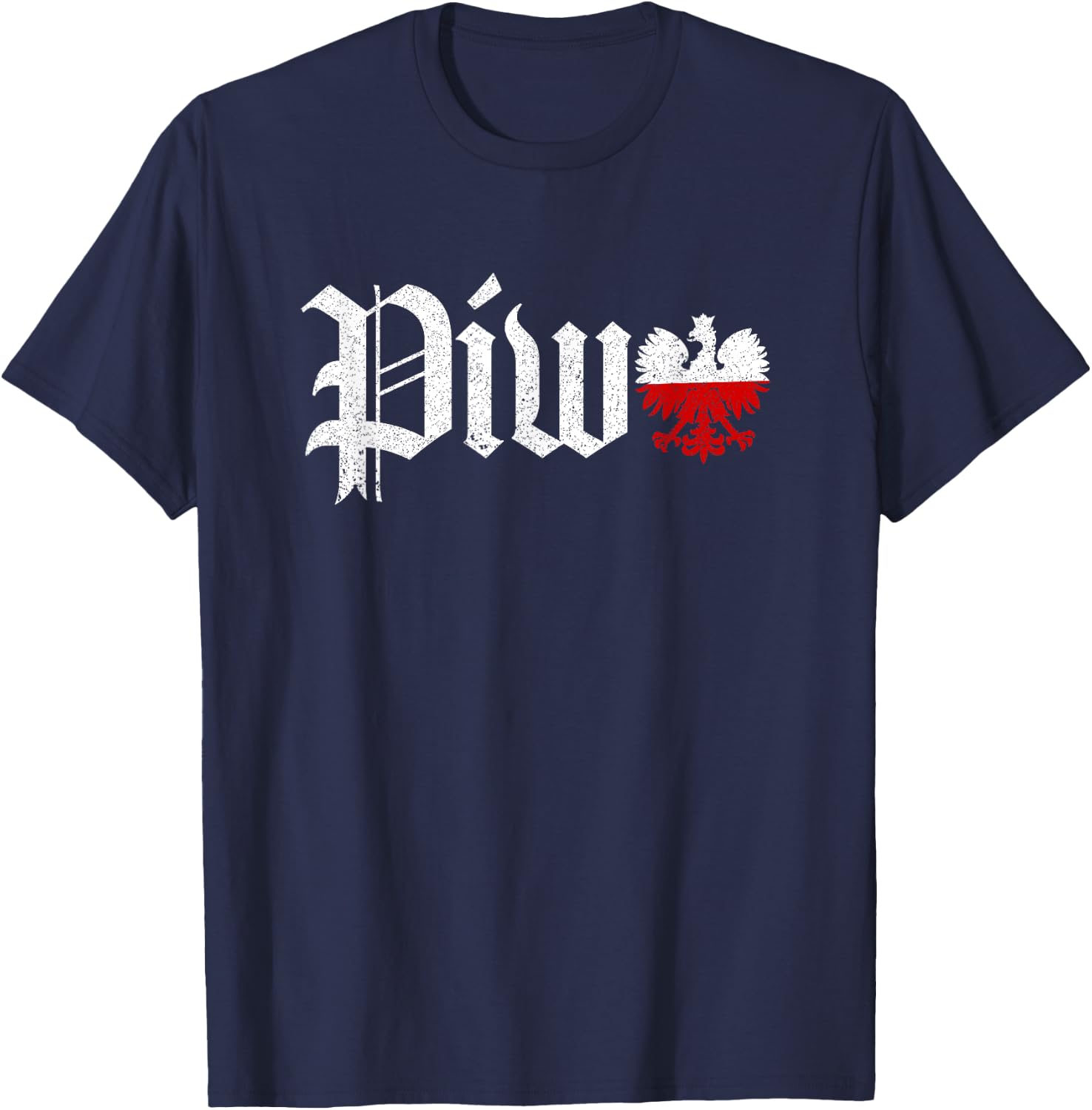 Polska Piwo Polish Beer T-Shirt - T-Shirt | Navy