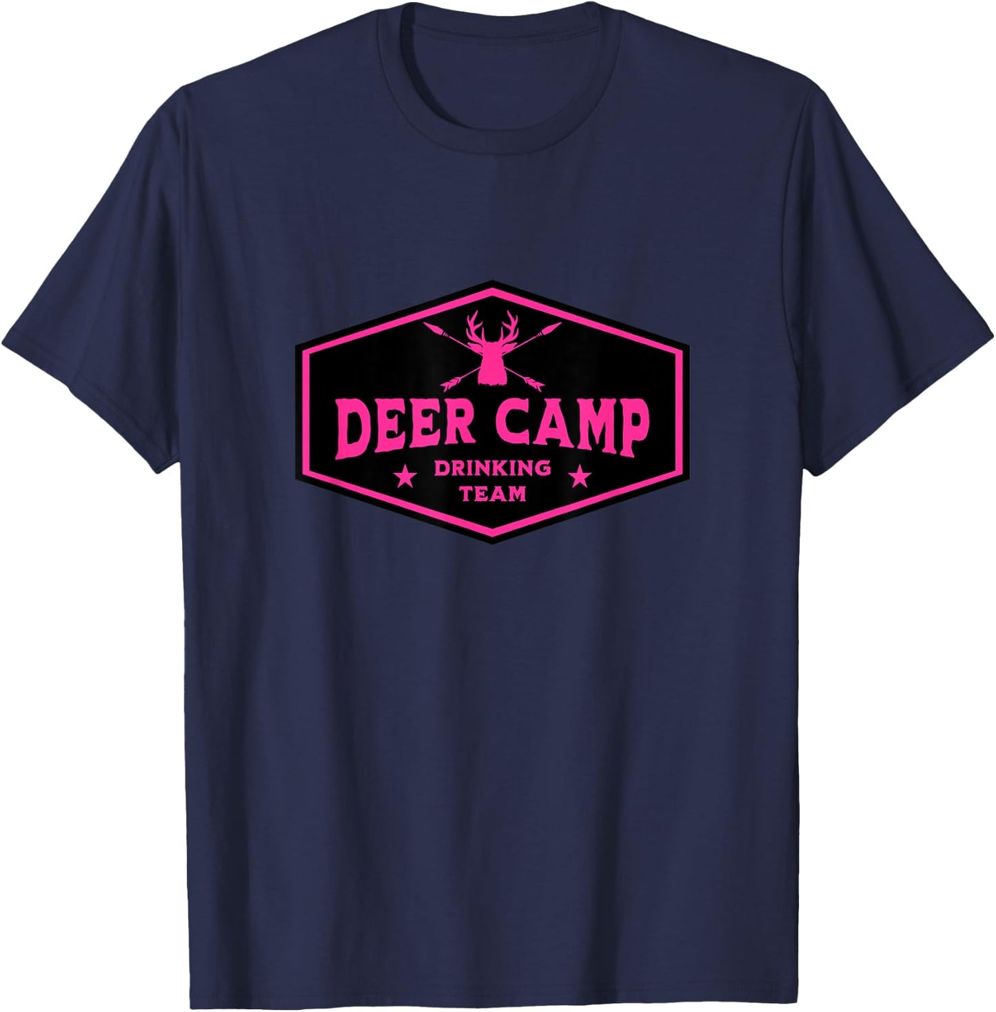 Deer Camp Drinking Team - Funny Hunting T-Shirt - T-Shirt | Navy