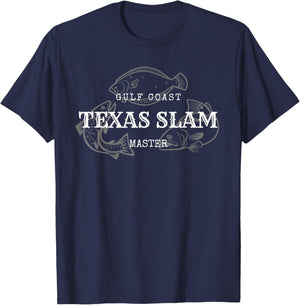 Gulf Coast Texas Grand Slam Fishing Master T-Shirt - T-Shirt | Navy