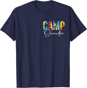 Camp Director Women Tie Dye Back To School Appreciation Day T-Shirt - T-Shirt | Navy
