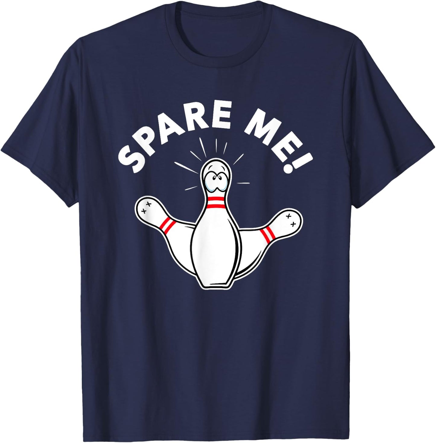 Cute Bowling Shirt For Kids Boys Or Girls - Spare Me T-Shirt - T-Shirt | Navy