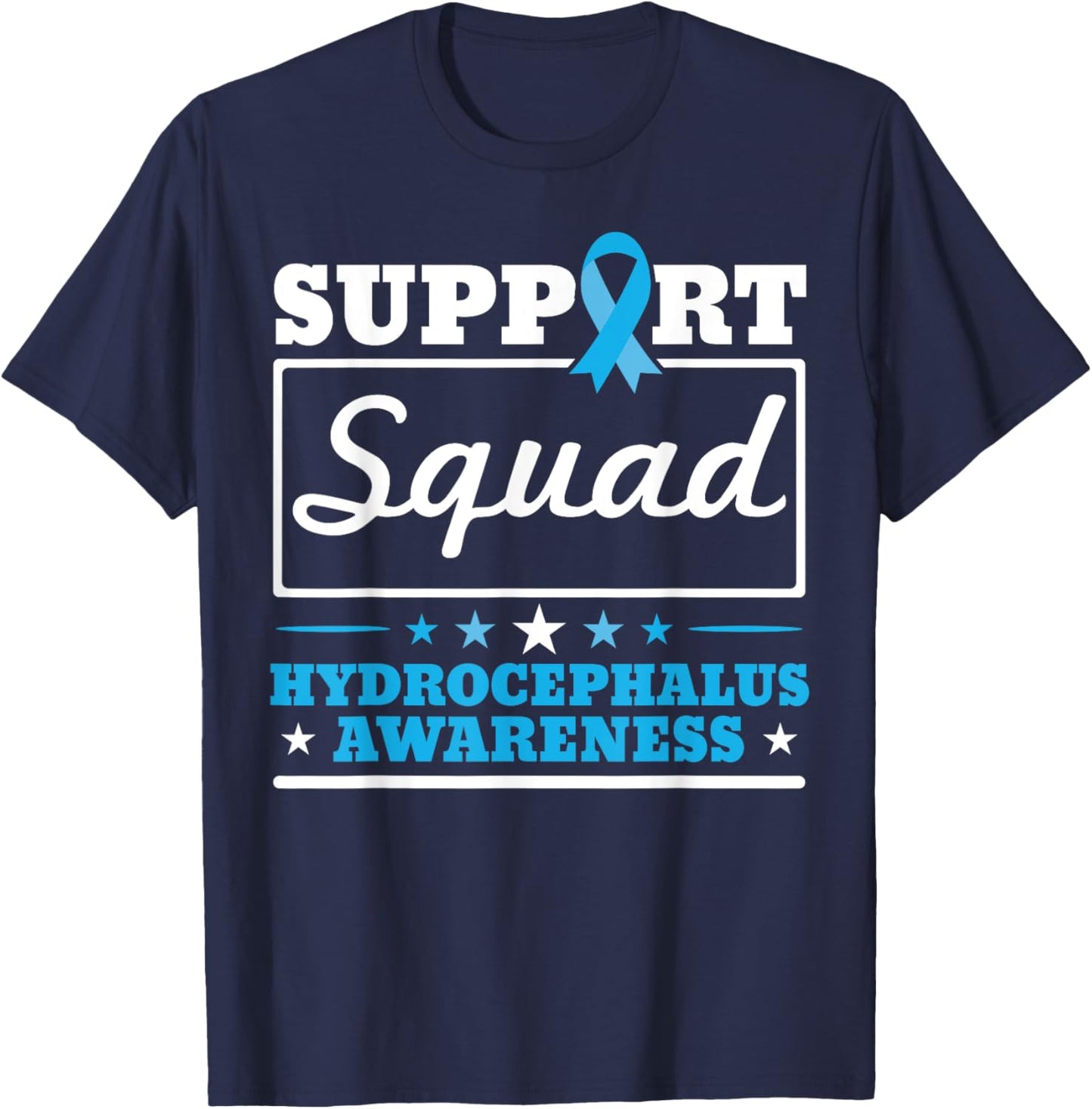 Hydrocephalus Support Brain Tumor Hydrocephalus Awareness T-Shirt - T-Shirt | Navy