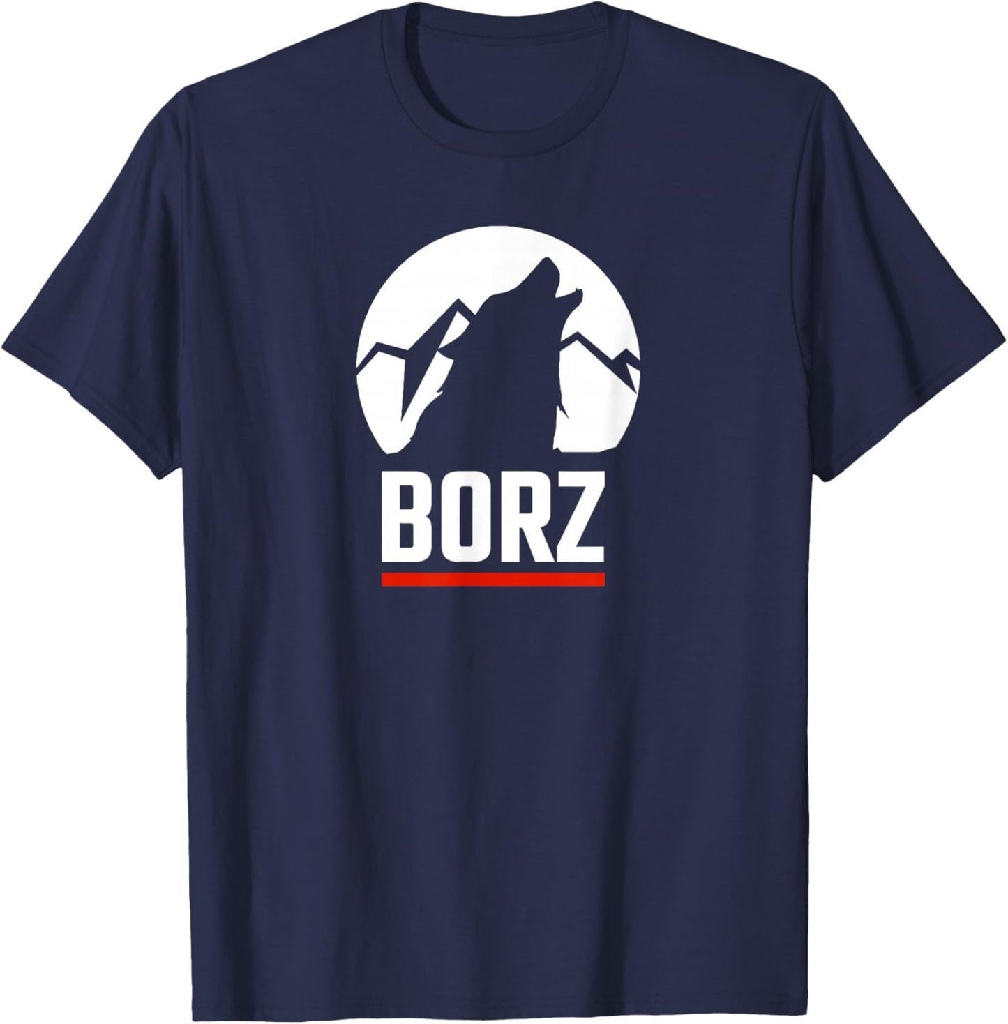 Chechen Borz Wolve Chechnya Chechen Mountain T-Shirt - T-Shirt | Navy