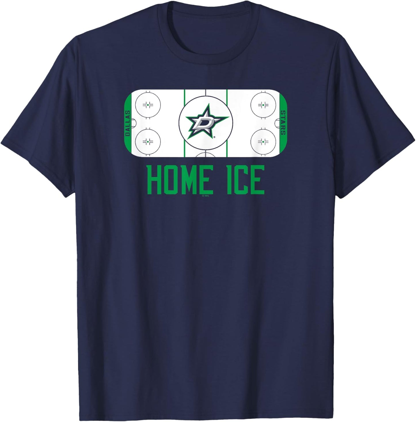 Dallas Stars Home Ice Black Officially Licensed T-Shirt - T-Shirt | Navy
