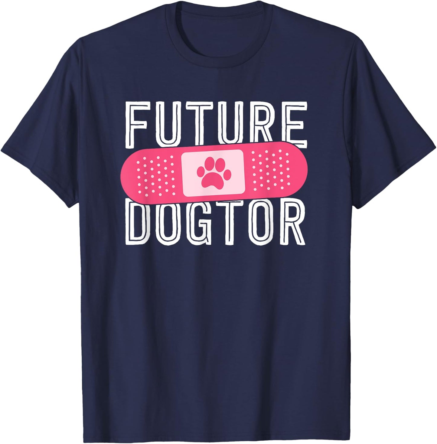Future Dogtor Dog Vet Veterinarian Student Gifts Kids Women T-Shirt - T-Shirt | Navy