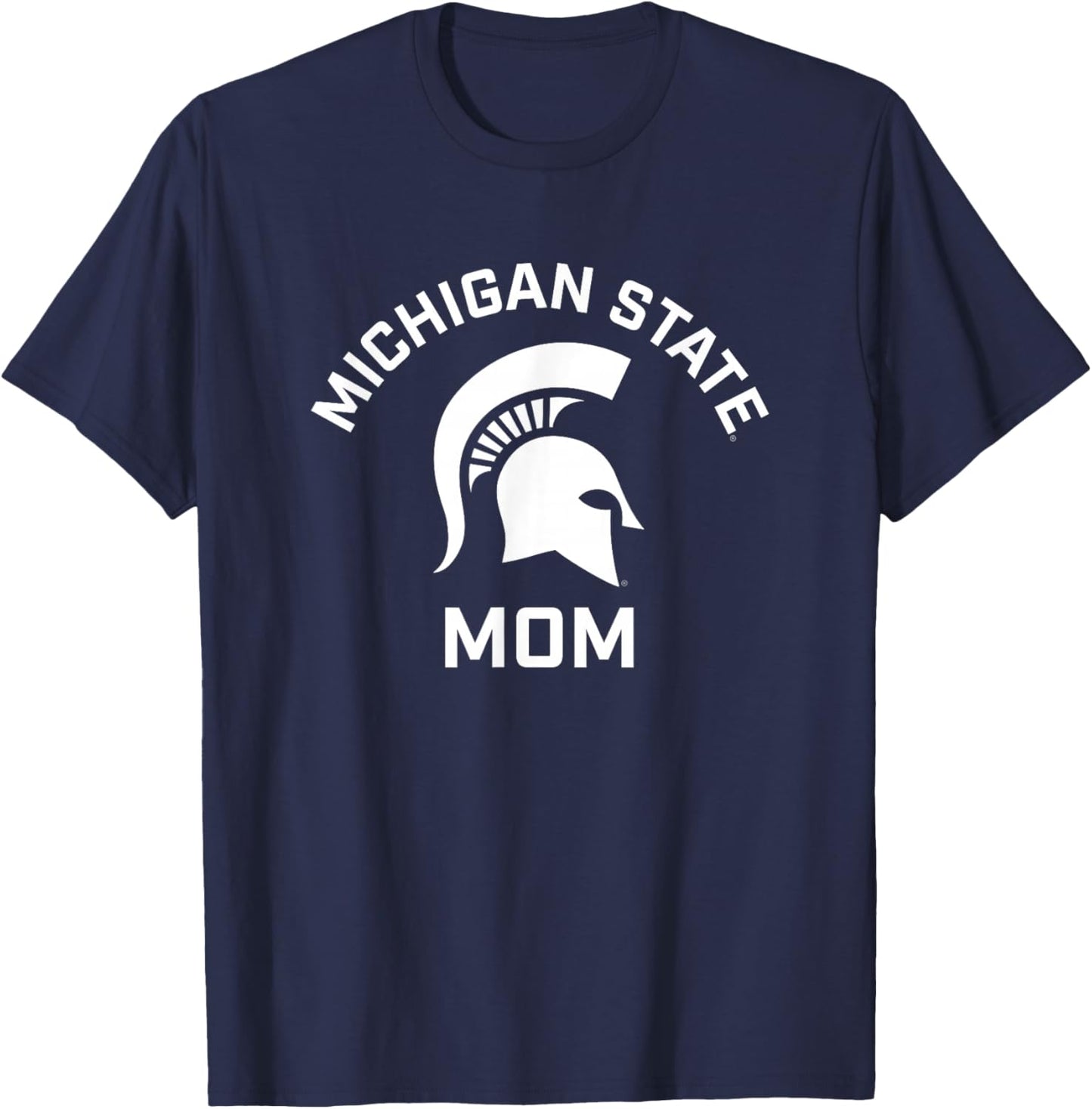 Michigan State MSU Spartans Arched Mom T-Shirt - T-Shirt | Navy