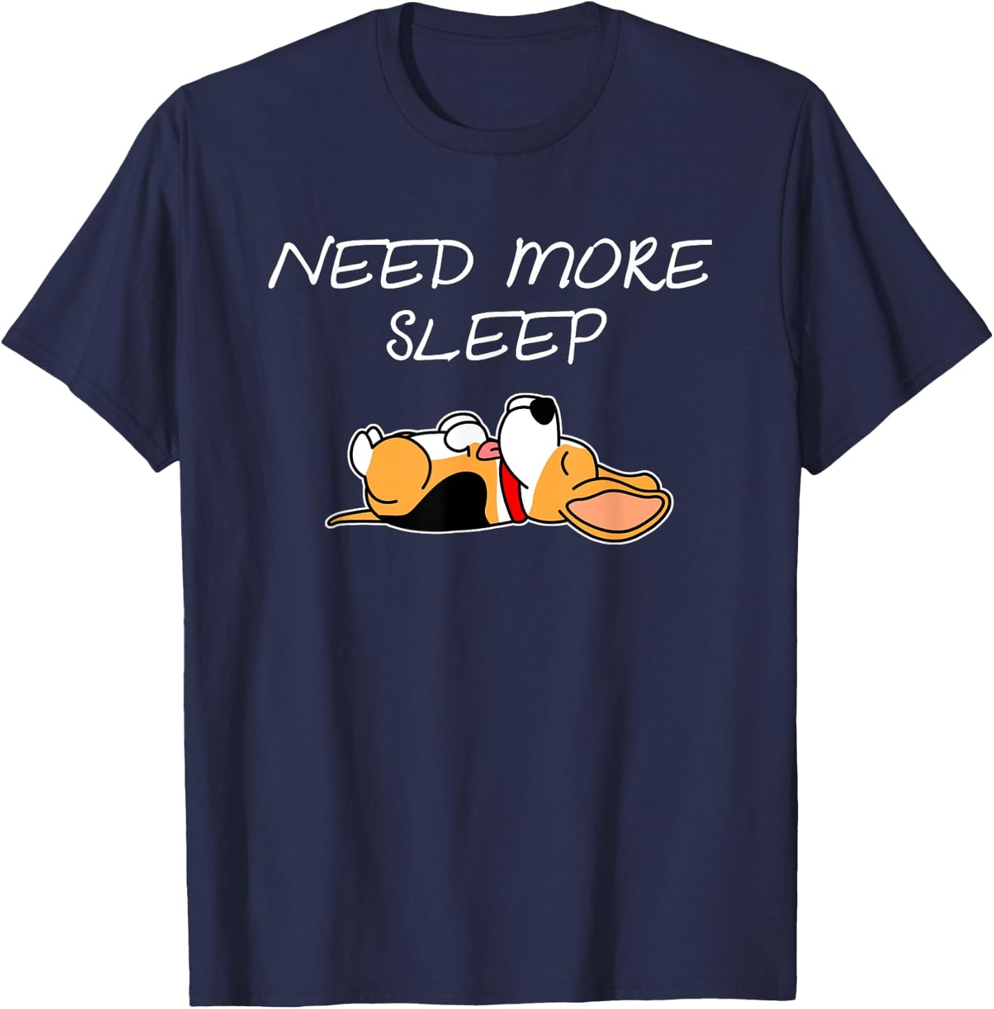Beagle Dog Puppy Need more Sleep Beagle Pajama for Bedtime T-Shirt - T-Shirt | Navy