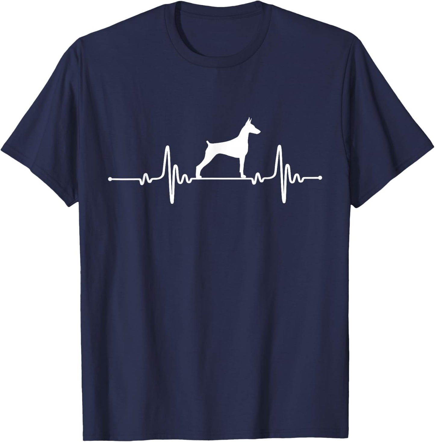 Doberman Pinscher Heartbeat Dog Lover T-Shirt - T-Shirt | Navy