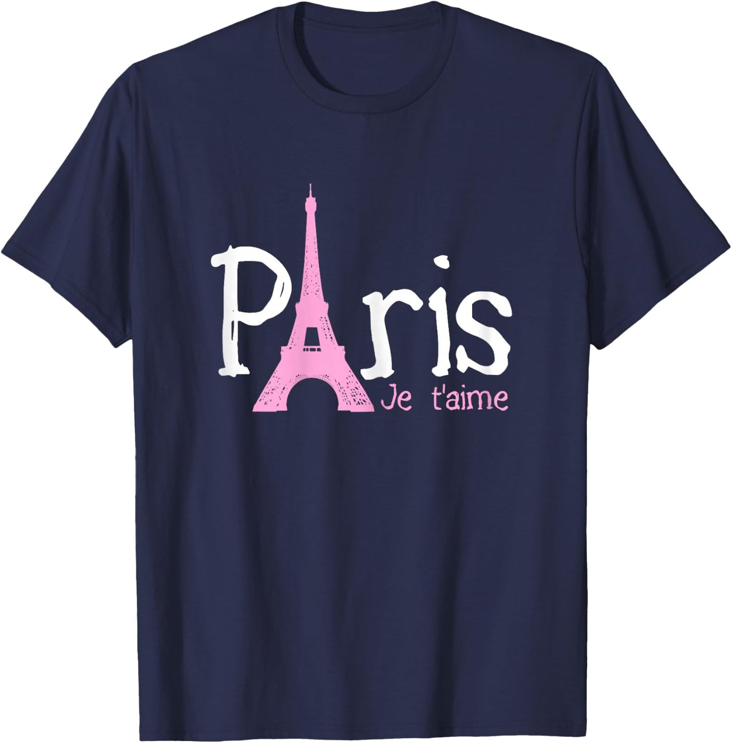 Paris Je T'aime - Eiffel Tower French France Souvenir T-Shirt - T-Shirt | Navy
