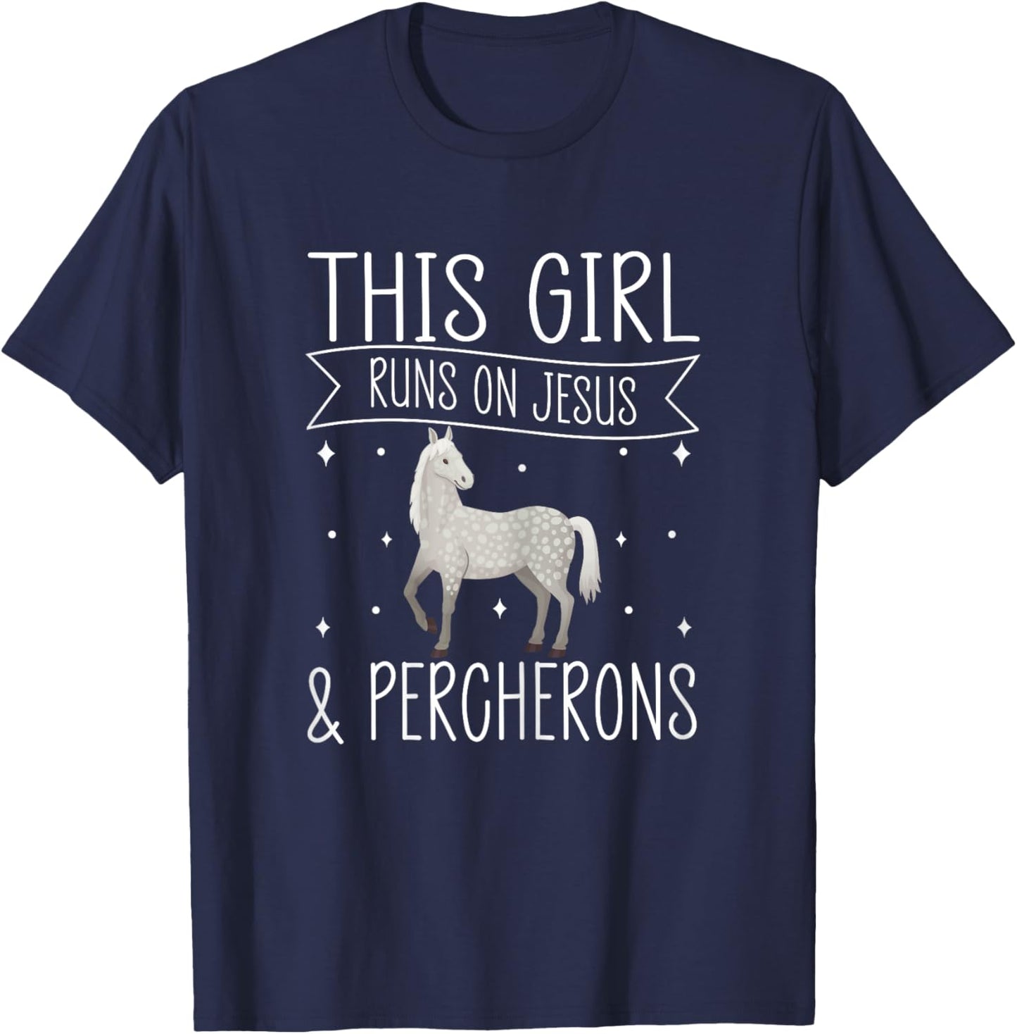 Percheron Horse Riding Quote for a Percheron owner T-Shirt - T-Shirt | Navy