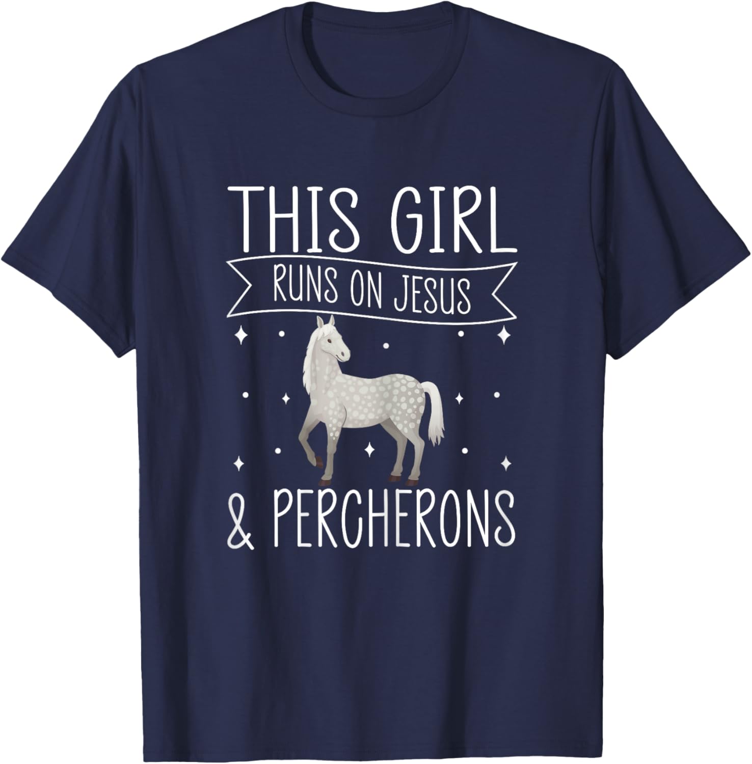 Percheron Horse Riding Quote for a Percheron owner T-Shirt - T-Shirt | Navy