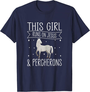 Percheron Horse Riding Quote for a Percheron owner T-Shirt - T-Shirt | Navy