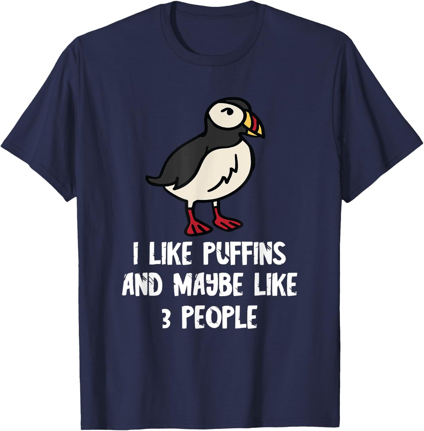Puffin I Like Puffins Iceland Animal Puffin Bird Lover T-Shirt - T-Shirt | Navy