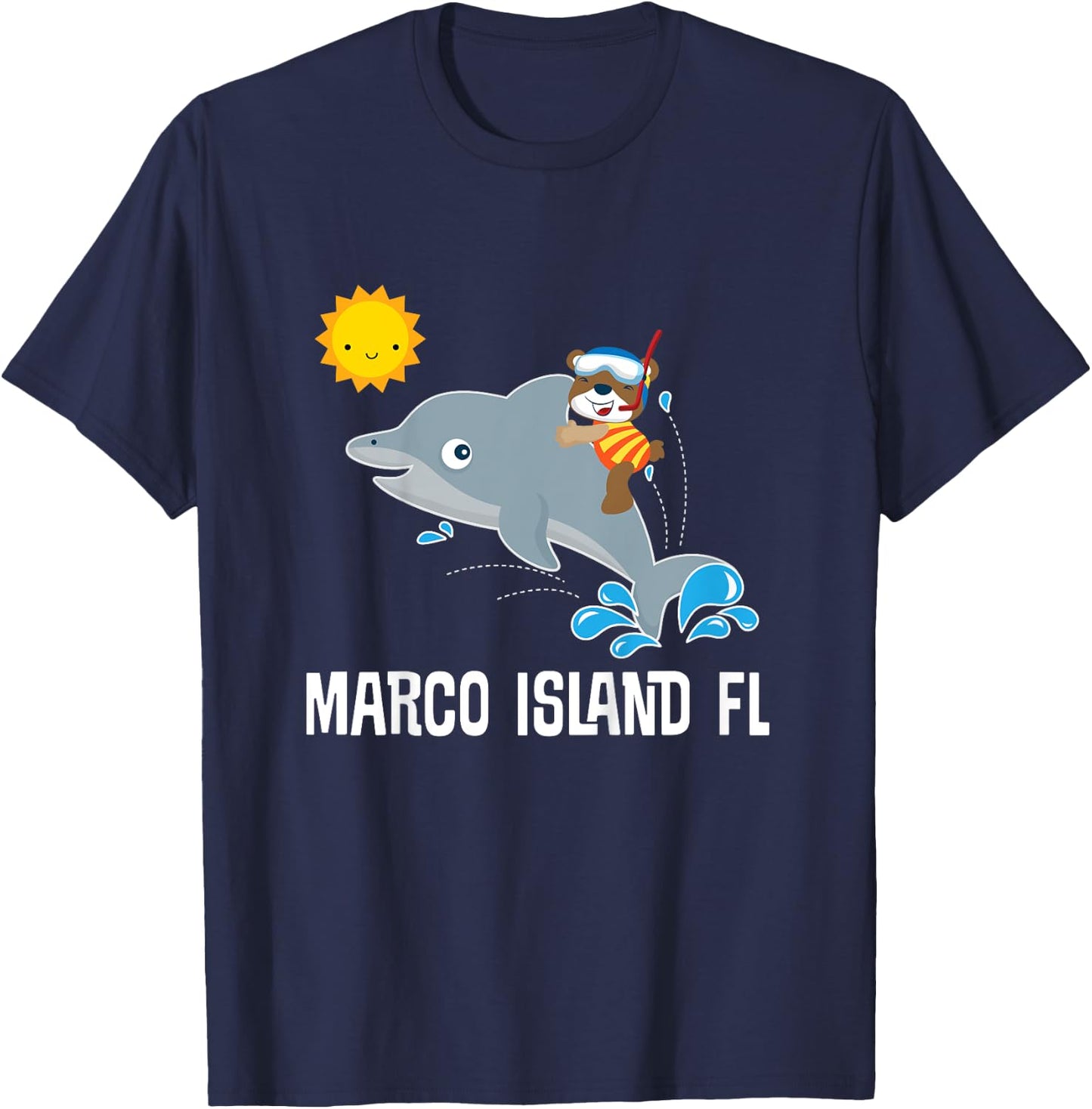 Marco Island Florida Travel T-Shirt - T-Shirt | Navy