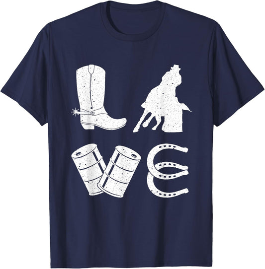 Cool Barrel Racing Gift Girls Rodeo Show Lovers T-Shirt - T-Shirt | Navy