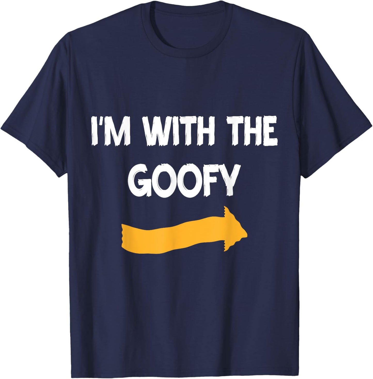 I'm With Goofy Halloween Costume Funny Couples Matching T-Shirt - T-Shirt | Navy