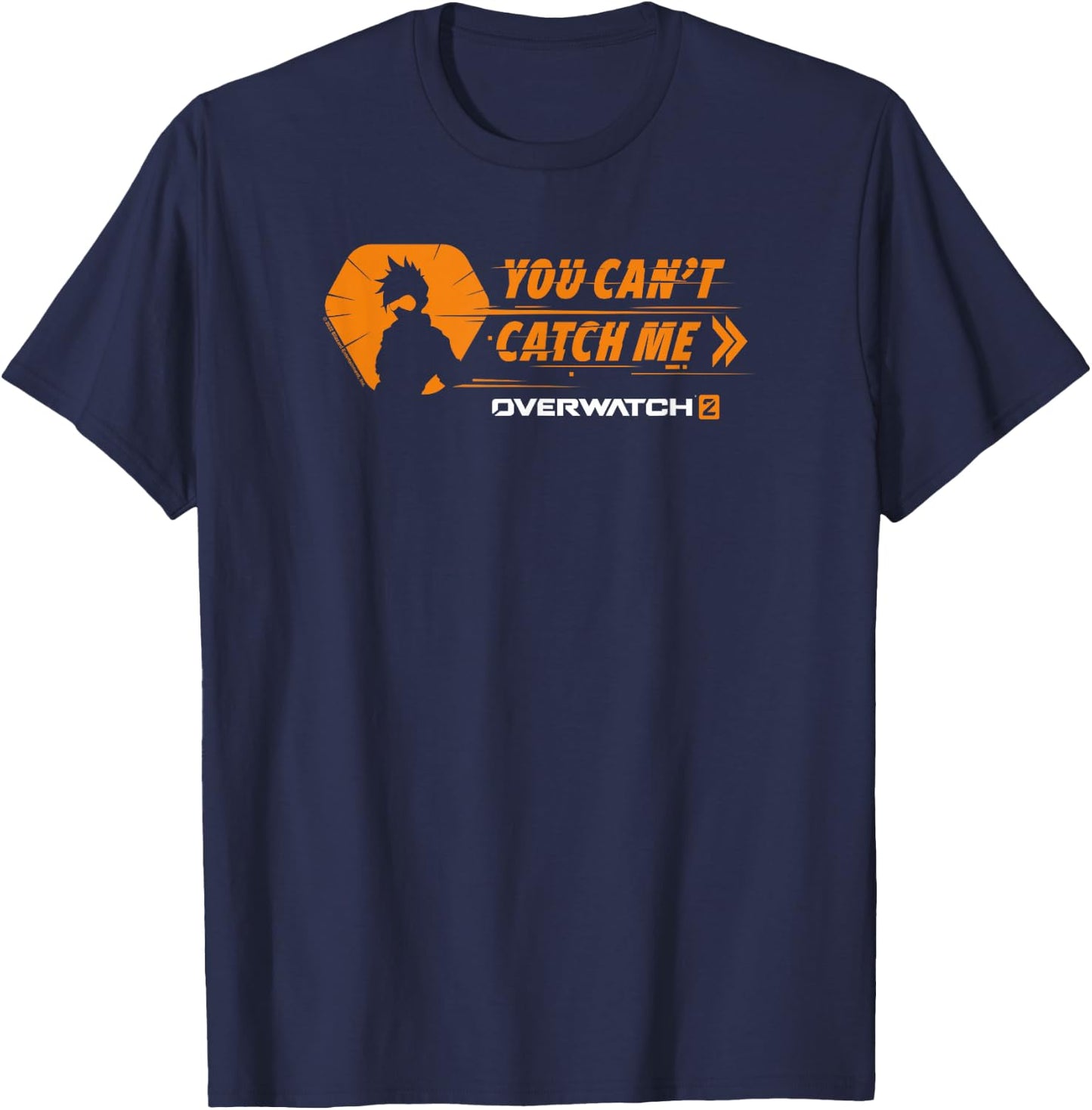 Overwatch 2 You Can't Catch Me Tracer Logo T-Shirt - T-Shirt | Navy