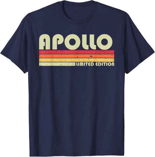 APOLLO Gift Name Personalized Funny Retro Vintage Birthday T-Shirt - T-Shirt | Navy
