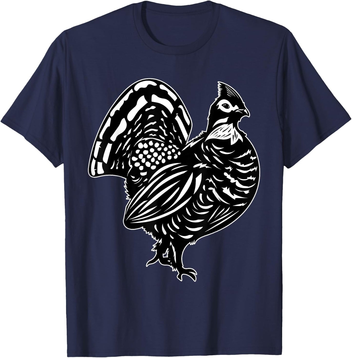 Ruffed Grouse Enthusiast Ornithologist Plump-Bird Lover T-Shirt - T-Shirt | Navy