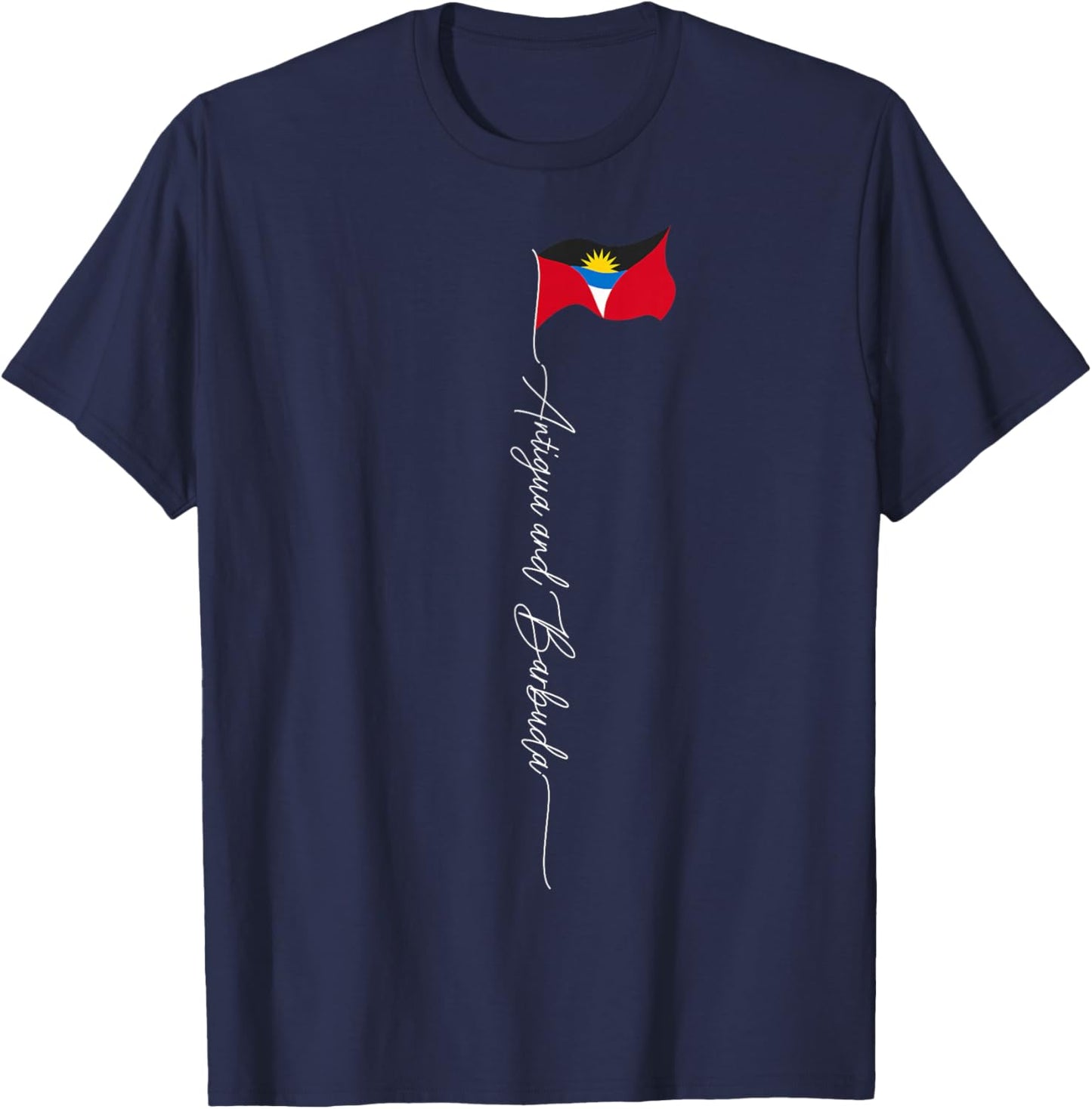 Antigua & Barbuda Flag, Antigua & Barbuda Patriotic Flag T-Shirt - T-Shirt | Navy
