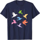 Paper Cranes - Origami Birds Origamist Paper Folding Artist T-Shirt - T-Shirt | Navy